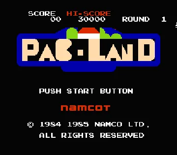 Pac-Land (Japan) screen shot title